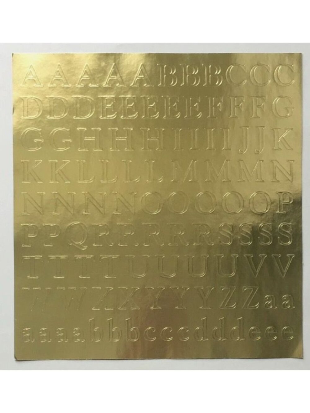 Creative Memories ABC/123 Gold Sticker Sheet Classic Style Letters